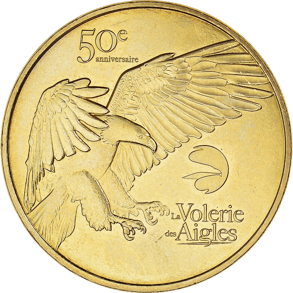 Francia, zeton, Kintzheim - Volerie des Aigles n°7, 2018, MDP, SC+, Aluminio y