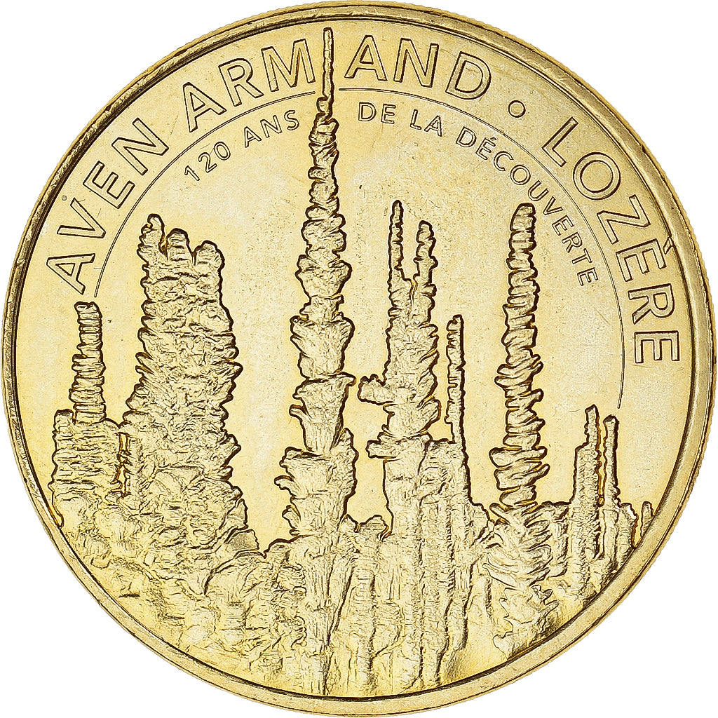 Francia, zeton, Tourist Token, 48/ Aven Armand, 2018, Monnaie de Paris, SC+