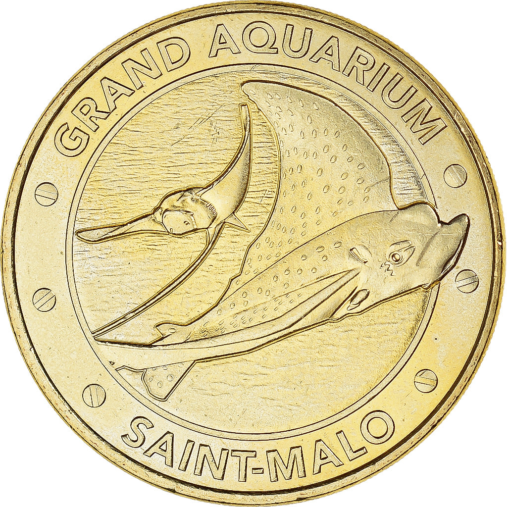 Francia, zeton, Saint-Malo - Grand aquarium - La raie, 2018, MDP, SC+, Aluminio