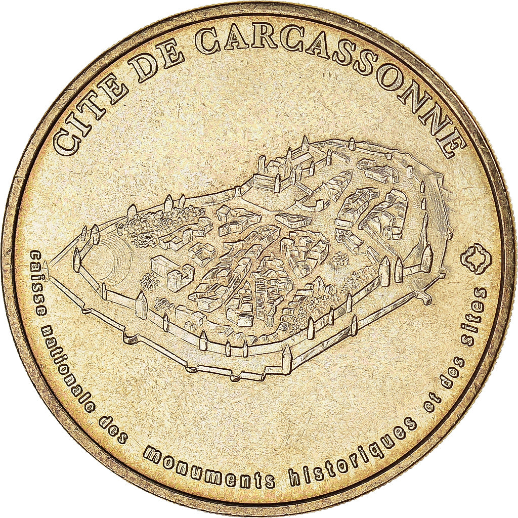 Francia, zeton, Jetón turístico, Carcassonne - cité, 2004, Monnaie de Paris