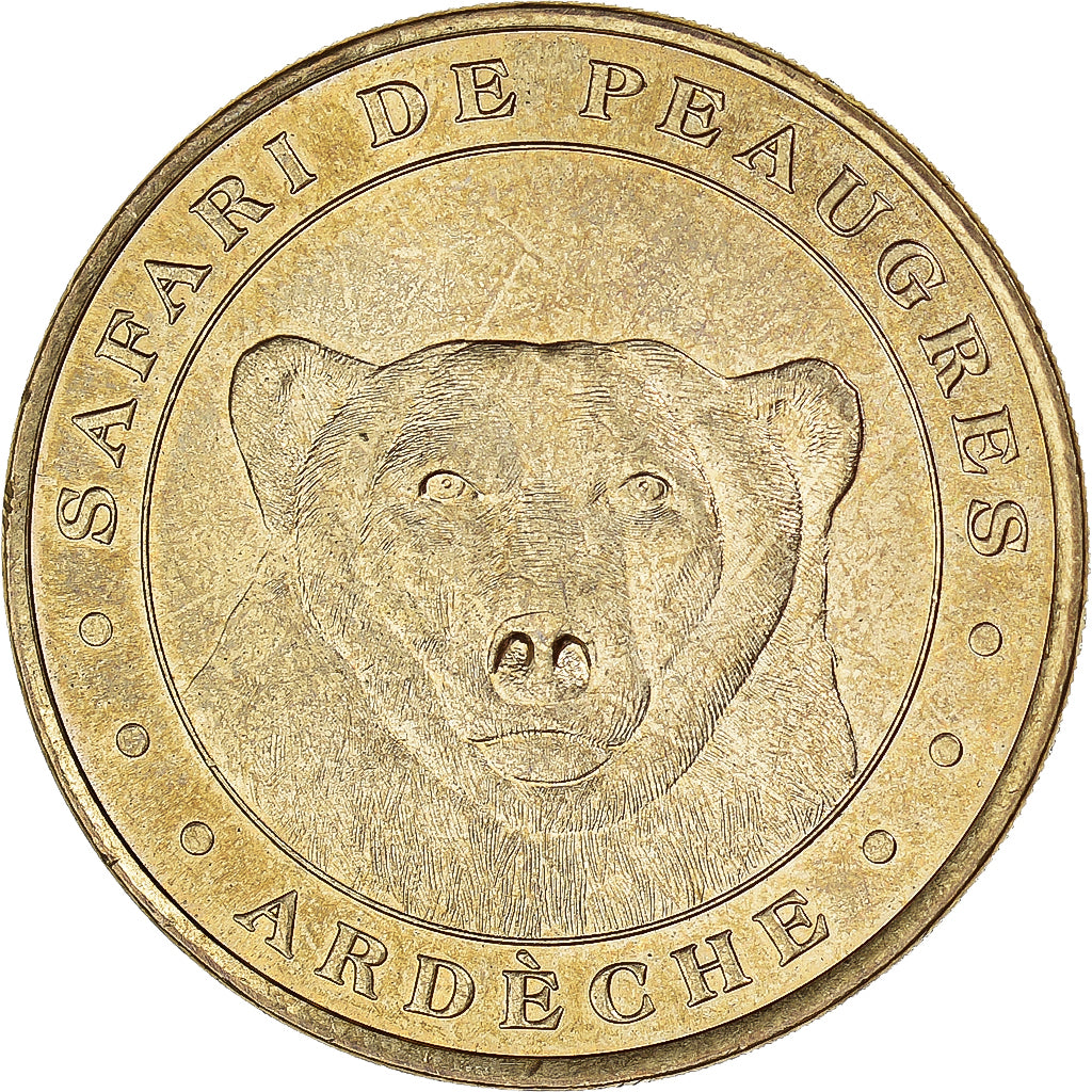 Francia, zeton, Jetón turístico, Peaugres - Safari n°1, Arts & Culture, 2000