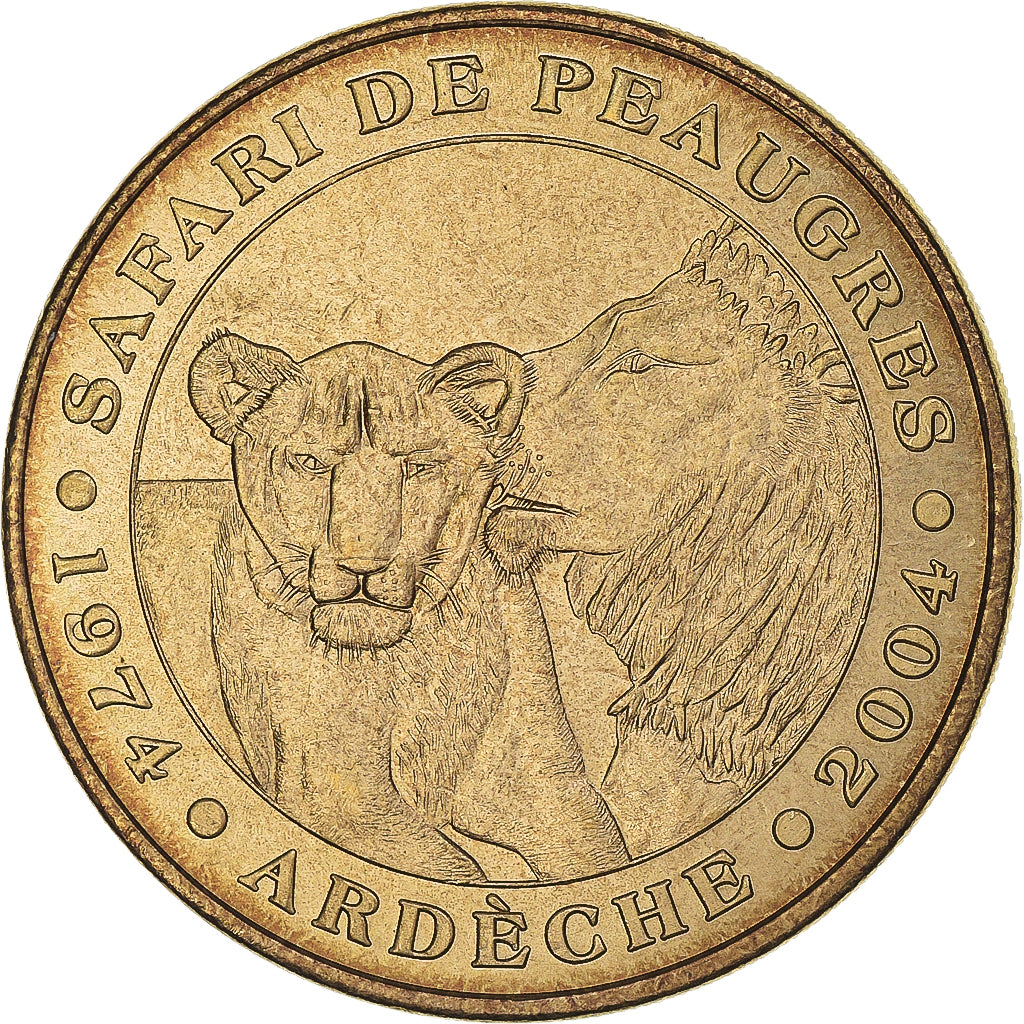 Frankreich, betaalpenning, Touristic token, Peaugres - Safari n°2 - Lions, Arts