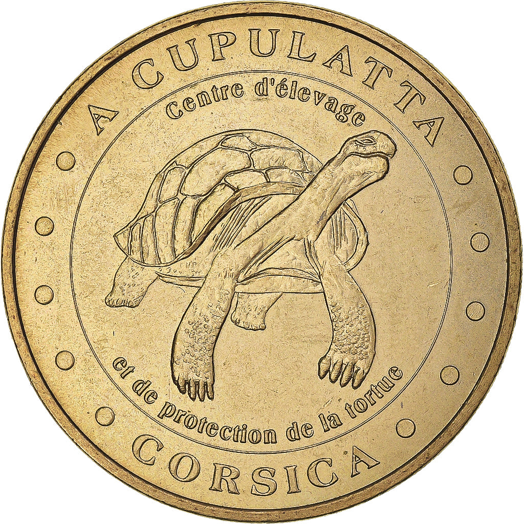 Francia, ficha, Touristic token, Ucciani - tortue, Arts & Culture, 2004, MDP