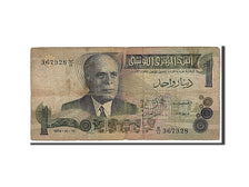 Banknote, Tunisia, 1 Dinar, 1973, KM:70, VF(20-25)