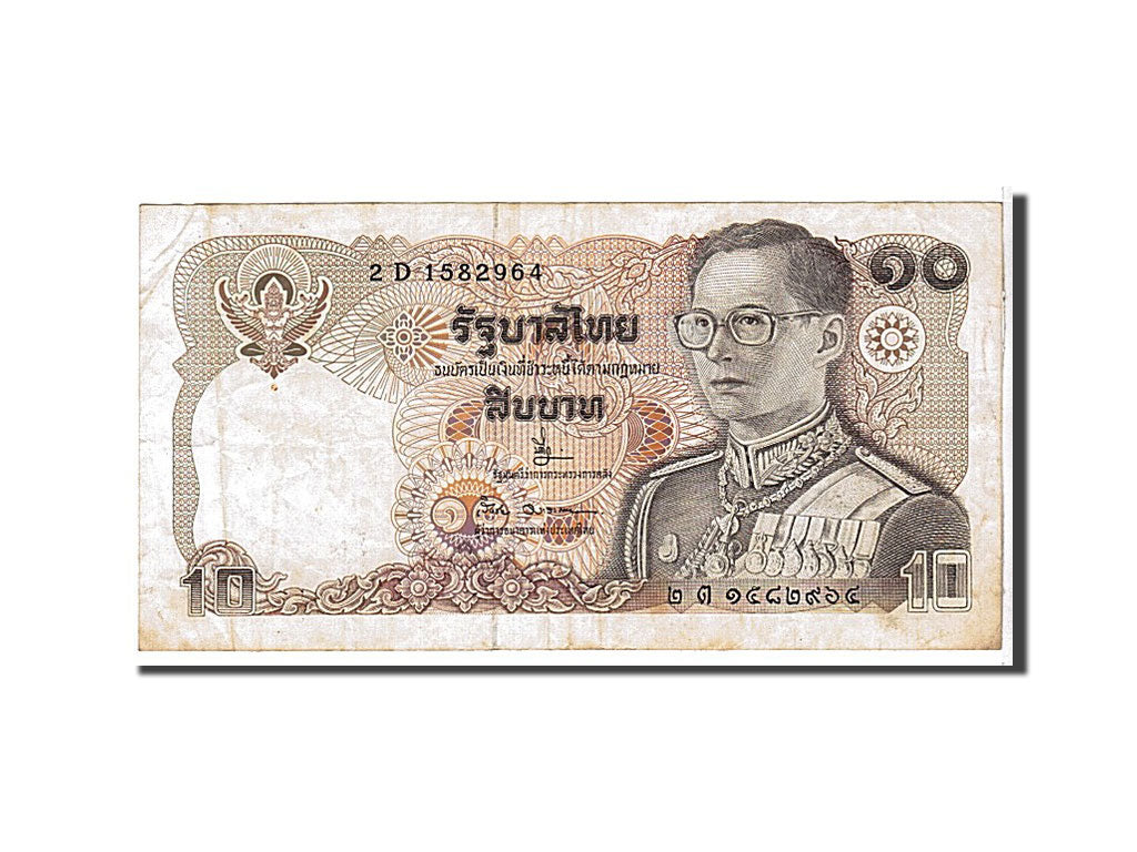Billet, Thaïlande, 10 Baht, 1980, TTB