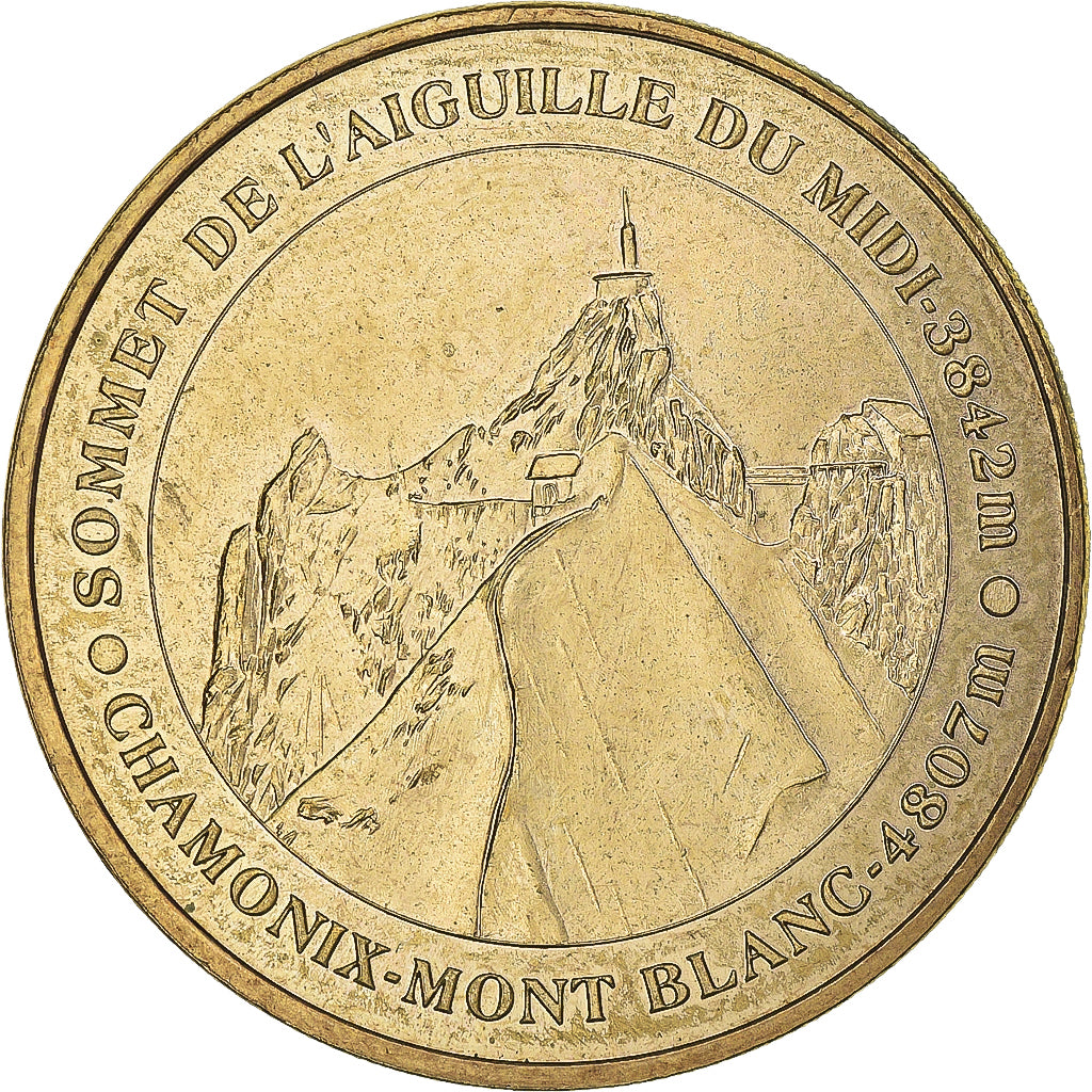 France, Jeton, Jeton Touristique, Chamonix - Mont-Blanc - Sommet de l'aiguille