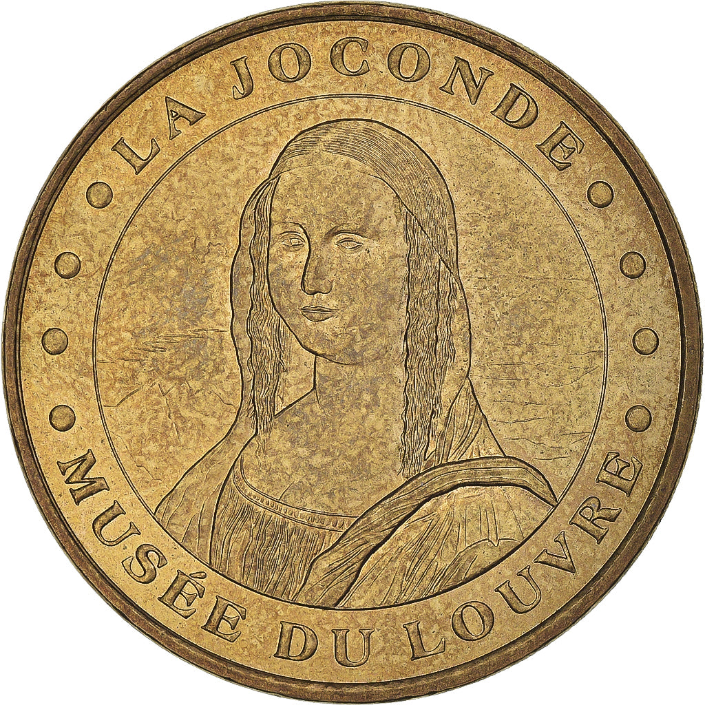 Francia, zeton, Jetón turístico, Paris - Musée du Louvre n°2 - La Joconde