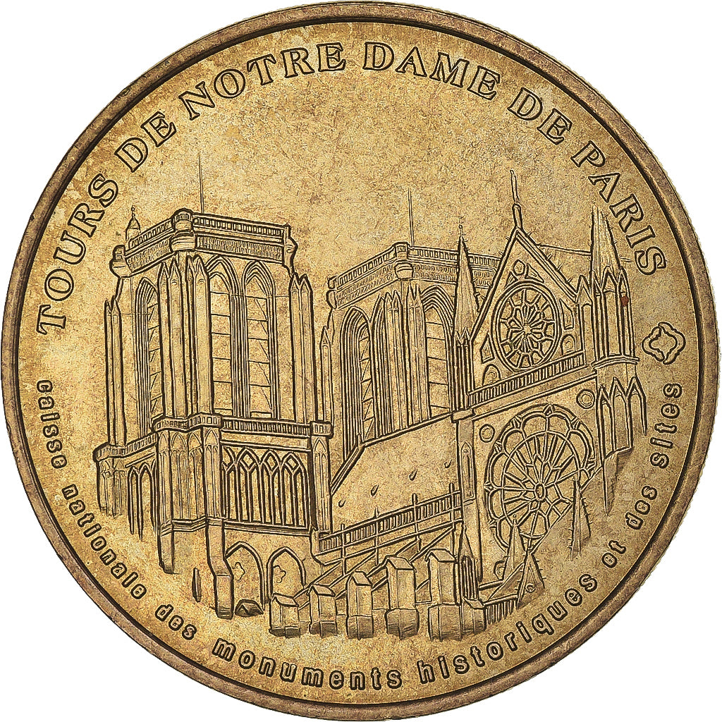 France, Token, Touristic token, Paris - Tours de Notre-Dame n°2, Arts &