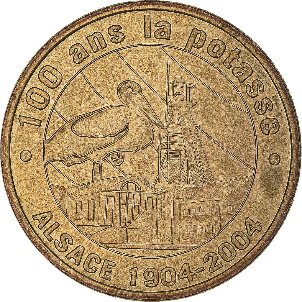 Francia, zeton, Jetón turístico, Ungersheim - 100 ans - La potasse, Arts &