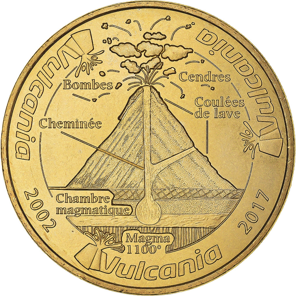 France, Jeton, Tourist Token, 63/ Vulcania - Volcan en coupe, 2017, Monnaie de