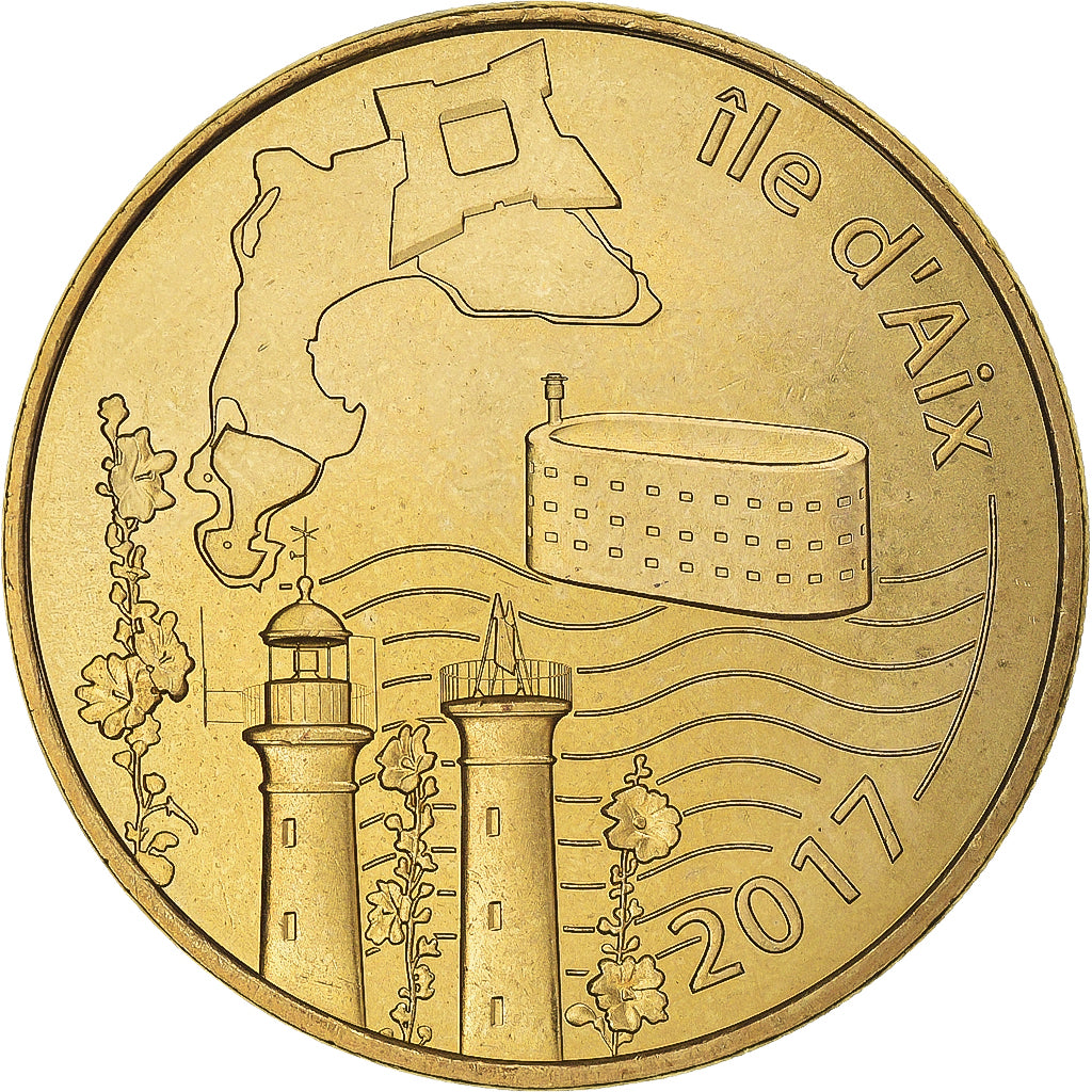 Francia, ficha, Ile d'Aix -  n°4, 2017, SPL, Rame-nichel-alluminio