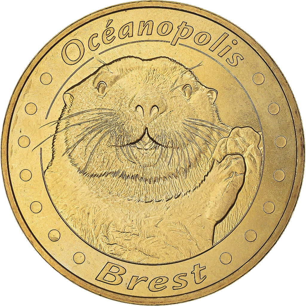 France, Jeton, Brest - Océanopolis n° 6  - La loutre, 2017, MDP, SPL