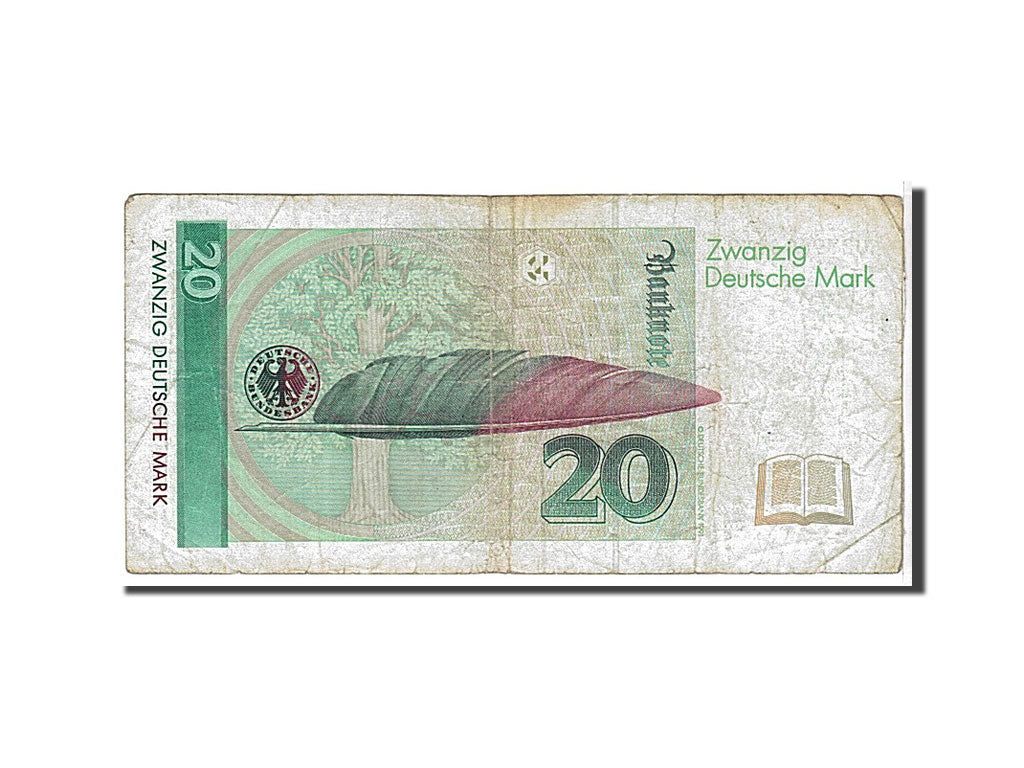 Germany - Federal Republic, 20 Deutsche Mark, 1993, KM #39b, VF(20-25),...