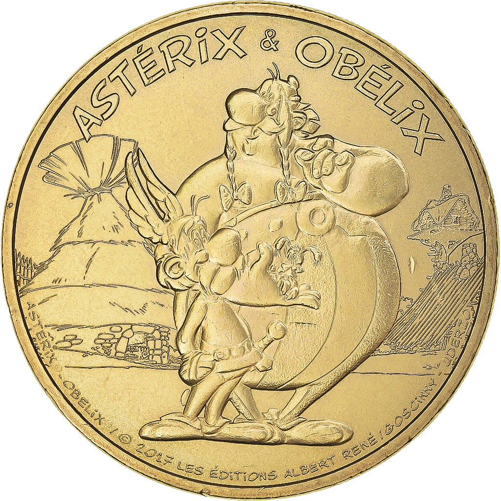 Francia, ficha, Touristic token, BD, Astérix et Obélix, 2017, MDP, SPL