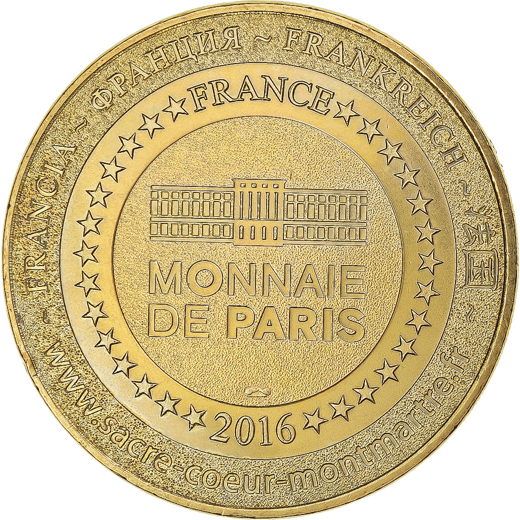 Francia, zeton, Tourist Token, 75/ Paris - Mosaïque - Montmartre, 2016, Monnaie