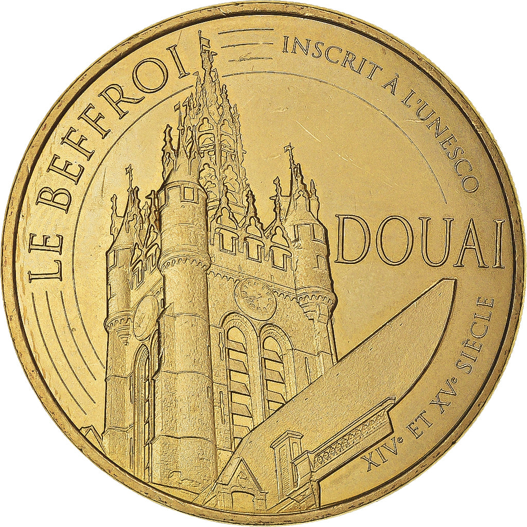 France, Token, Douai - Le beffroi - inscrit à l'Unesco - XIVème et XVème