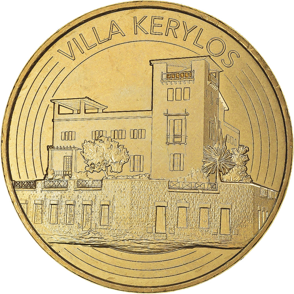 France, Token, Villa Kérylos, 2016, MDP, MS(63), Copper-nickel Aluminium