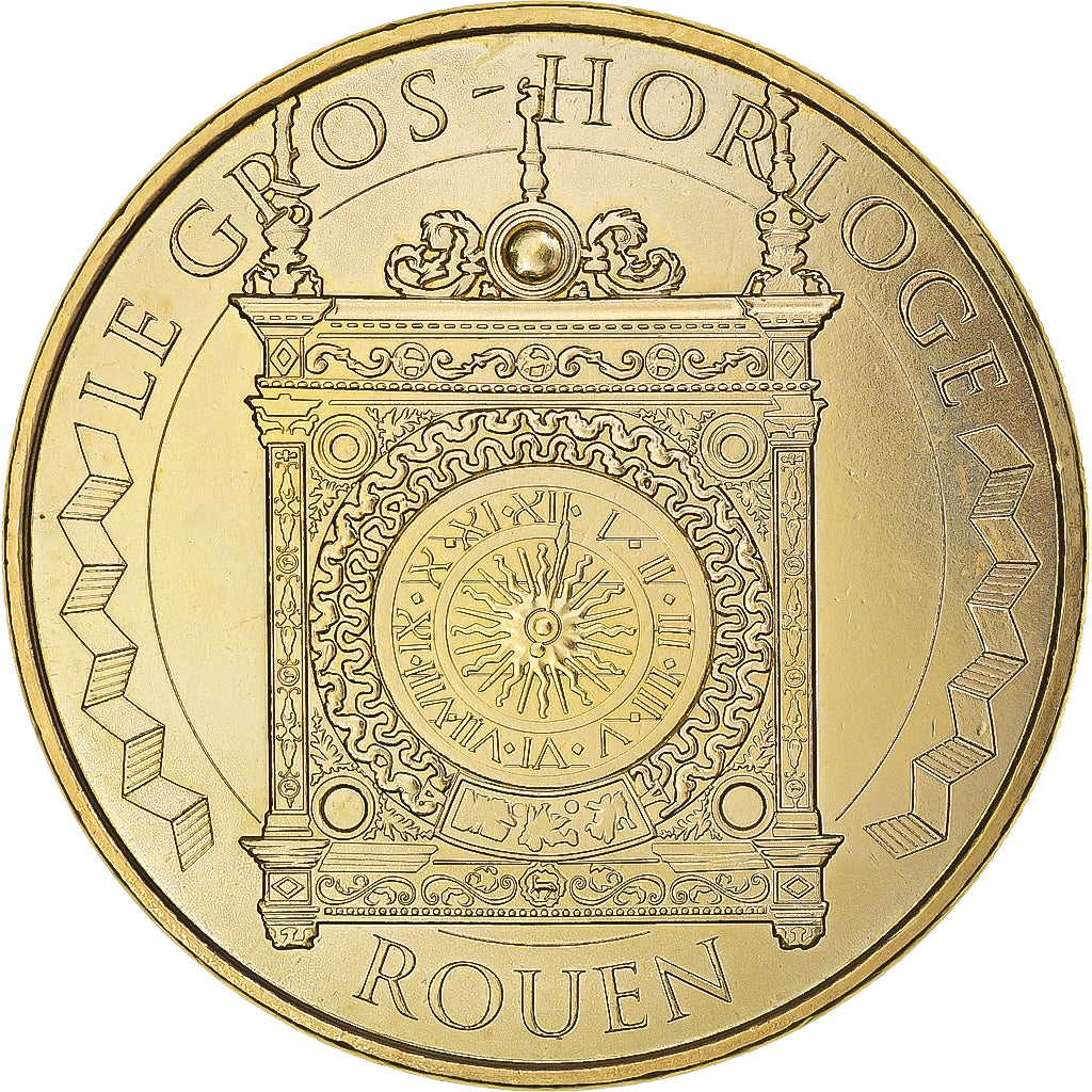 France, Token, Rouen - Gros Horloge, 2016, MDP, MS(63), Copper-nickel Aluminium