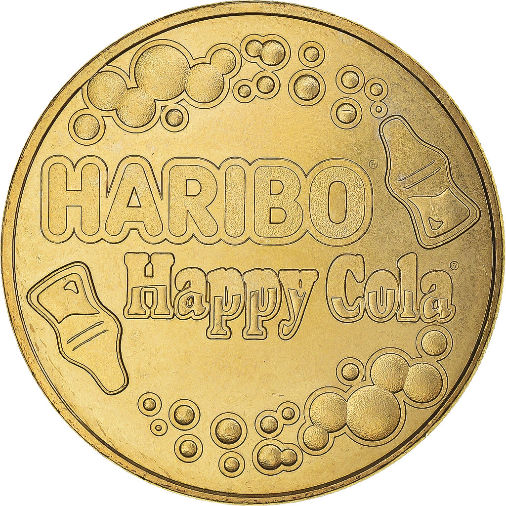 Francia, zeton, Jetón turístico, Haribo Happy Cola, 2017, MDP, SC, Aluminio y