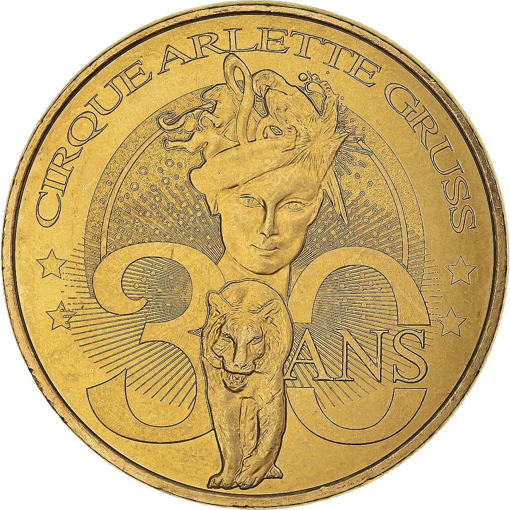 Francia, ficha, Tourist Token, Cirque Arlette Gruss - 30 ans, 2015, Monnaie de