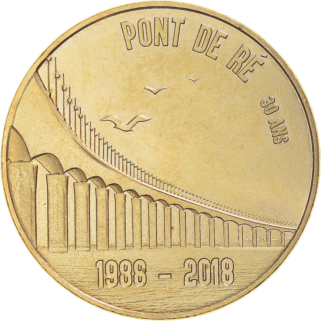 France, Jeton, Tourist Token, PONT DE RÉ - 30 ANS - 1988-2018, 2018, Monnaie de