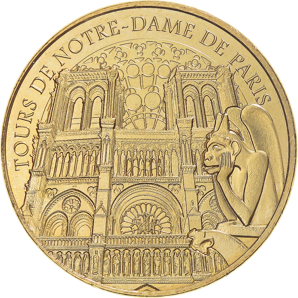 France, Token, Touristic token, Tours de Notre-Dame de Paris - La façade et une