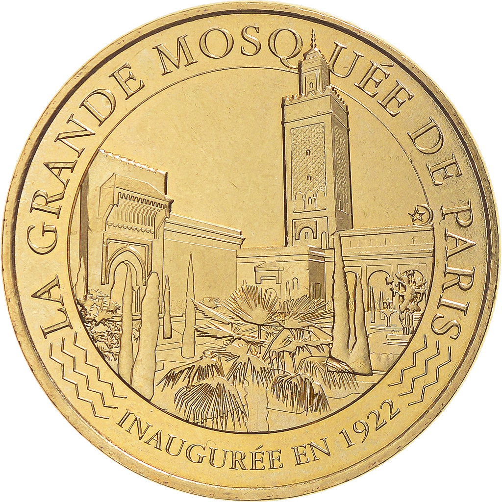 Francia, zeton, Jetón turístico, La Grande Mosquée de Paris - Inaugurée en