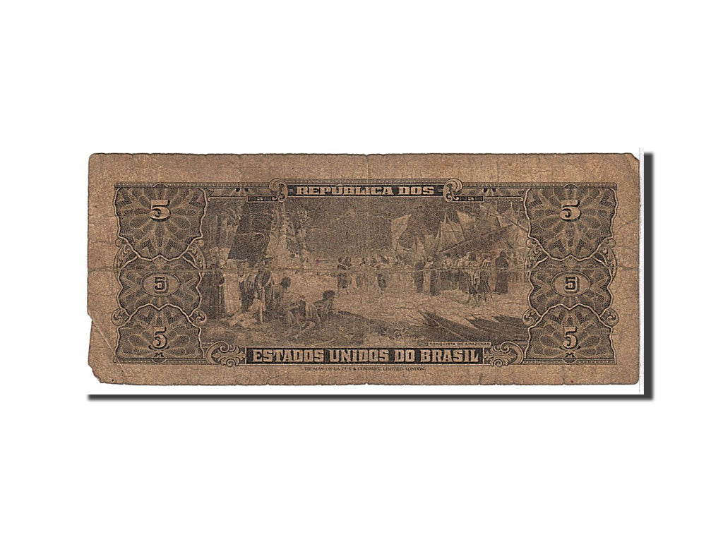 Banknote, Brazil, 5 Cruzeiros, 1953, VG(8-10)