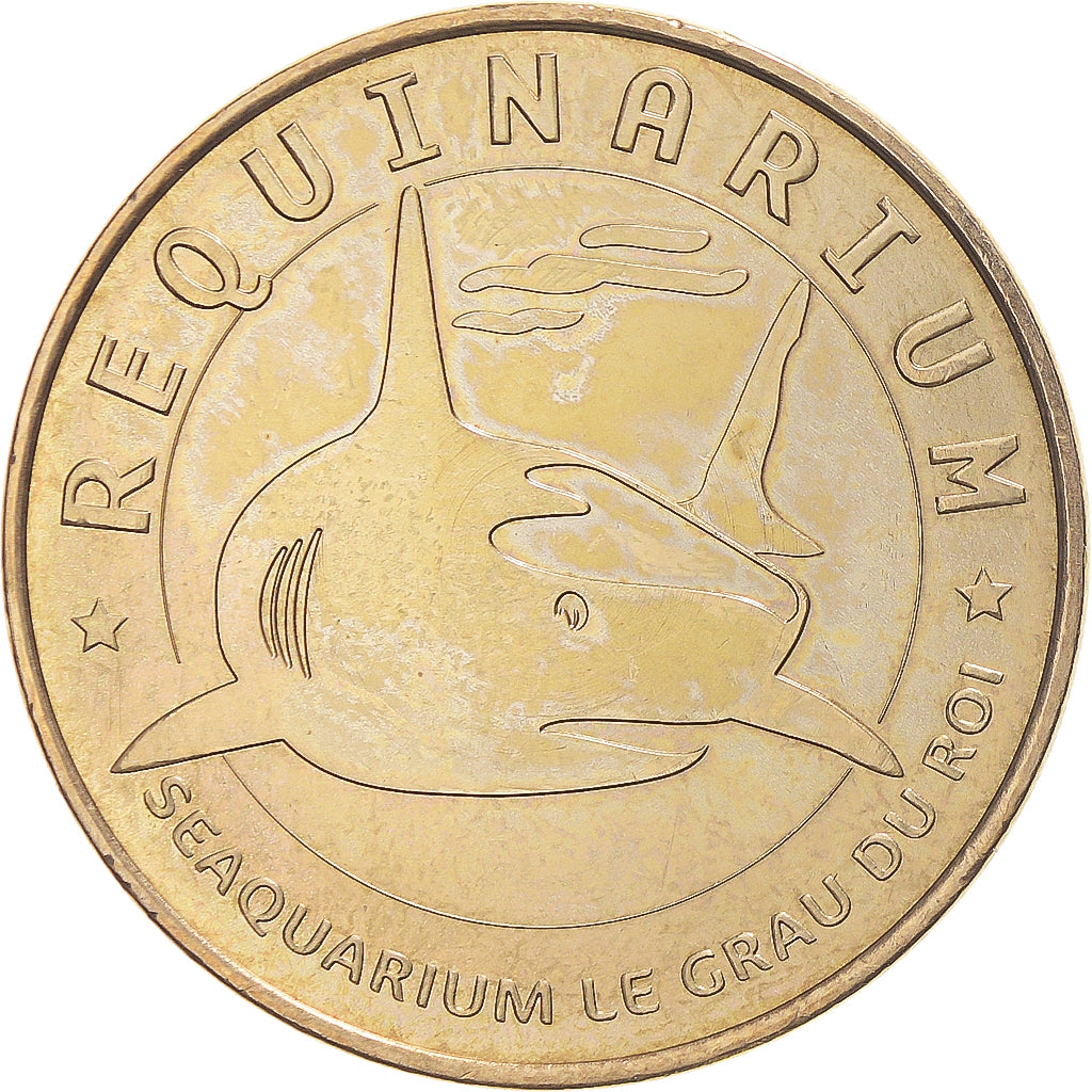 Francia, zeton, Jetón turístico, Requinarium - Seaquarium - Grau-du-Roi, 2009
