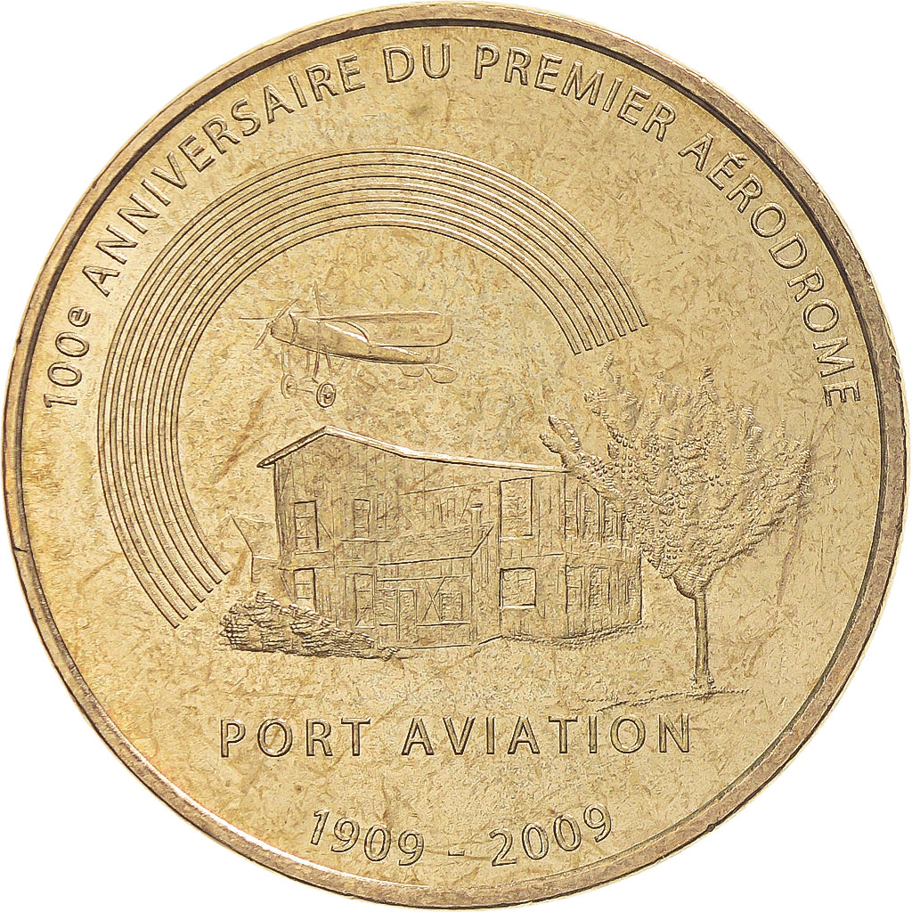 France, Token, Tourist Token, 91/ Première aérodrome - Port Aviation, 2009