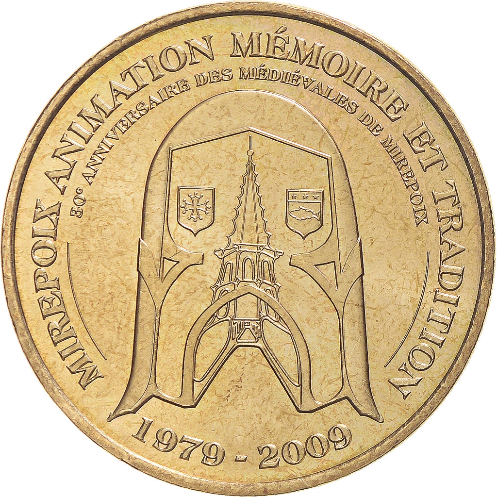 Francia, zeton, Tourist Token, 09/ Médiévales de Mirepoix, 2009, Monnaie de