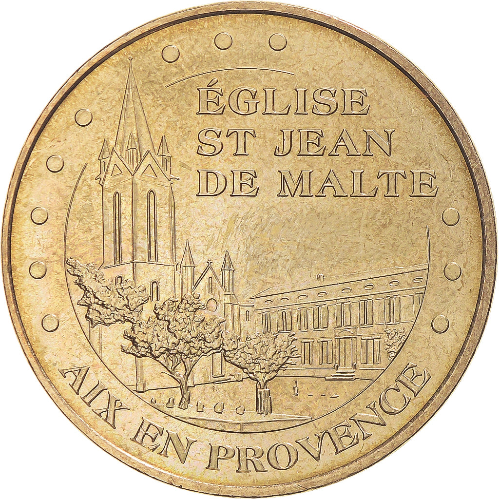 Francia, zeton, Tourist Token, 13 AIX-EN-PROVENCE Eglise Saint-Jean de Malte