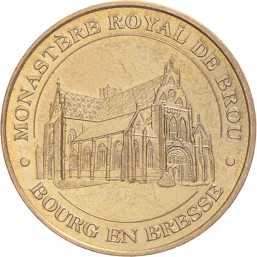 Francia, zeton, Jetón turístico, Bourg-en-Bresse - Monastère royal de Brou