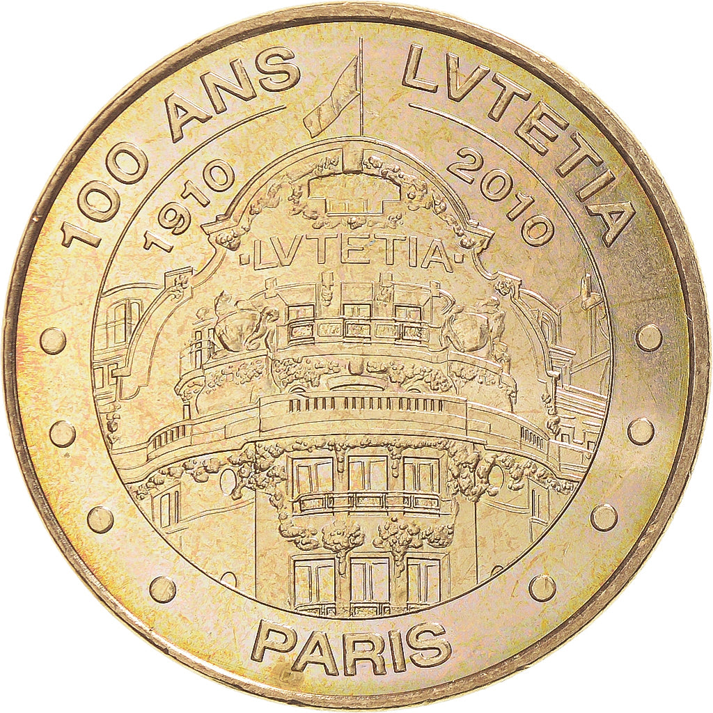 Francia, zeton, Jetón turístico, Paris - Hôtel Lutetia 100 ans, 2010, MDP