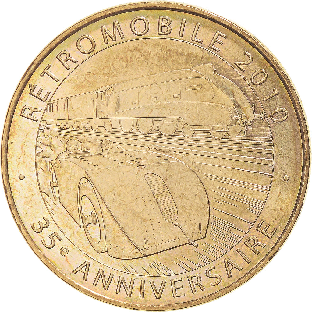 Francia, zeton, Jetón turístico, Paris - Salon Retromobile 2010, 2010, MDP