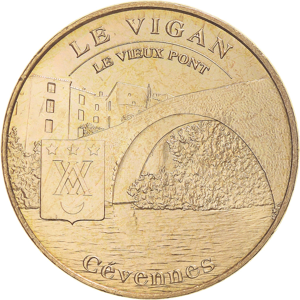 Francia, zeton, Jetón turístico, 30/ Le Vigan - Le Vieux Pont, 2010, MDP, SC