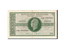 France, 1000 Francs, 1945 Verso France, 1945, KM #107, AU(55-58), 12A986826,...