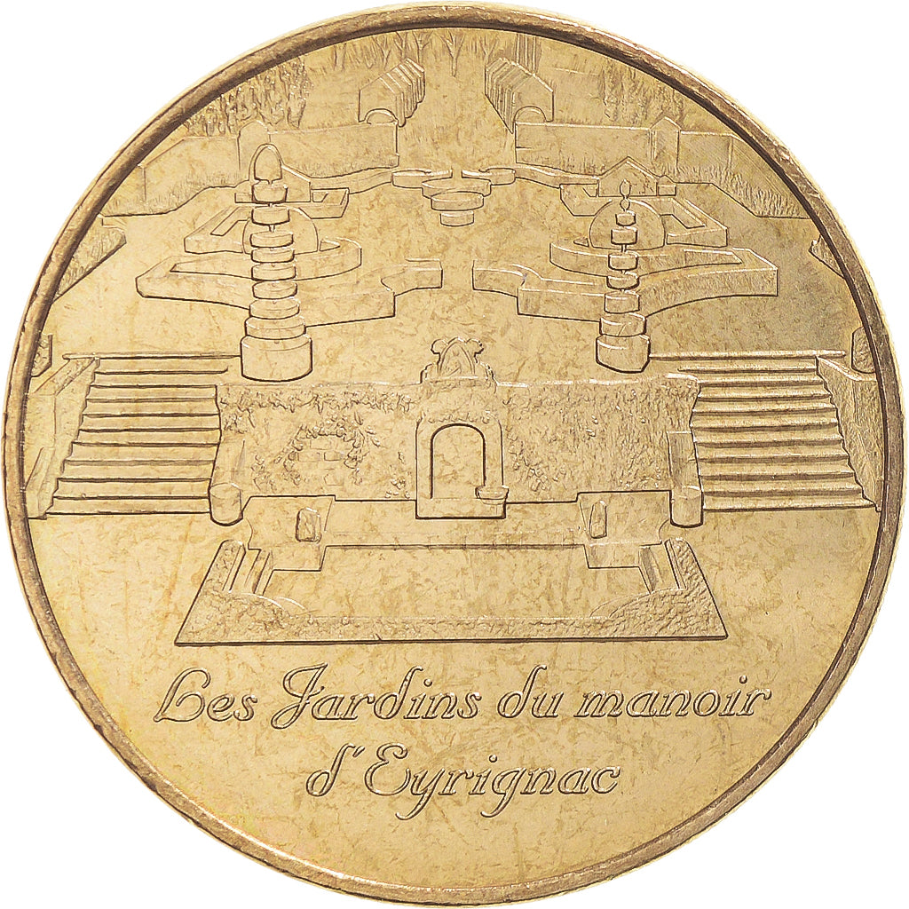 Francia, zeton, Jetón turístico, 24/Les Jardins Du Manoir D'eyrignac, 2010