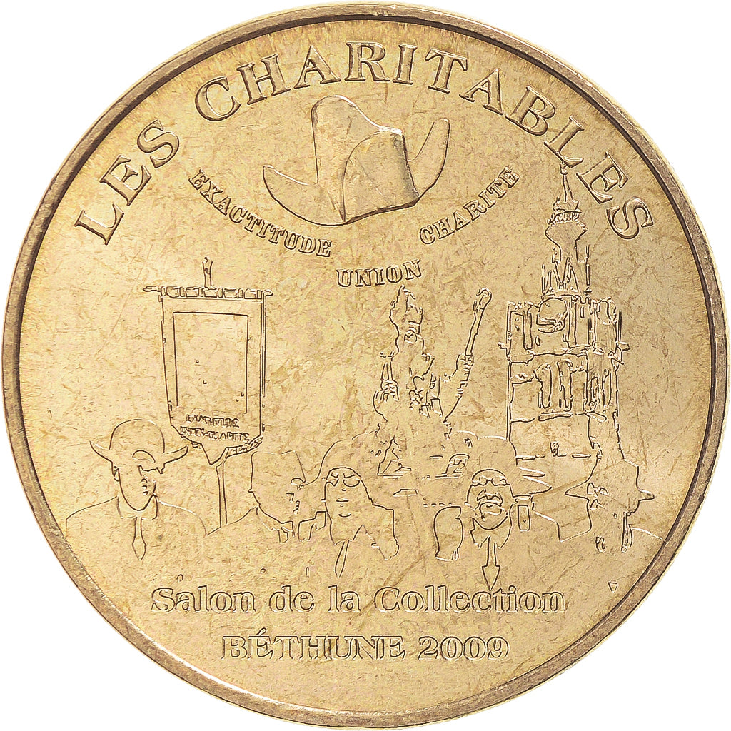 Francia, zeton, Jetón turístico, Béthune -  Les Charitables, Arts & Culture