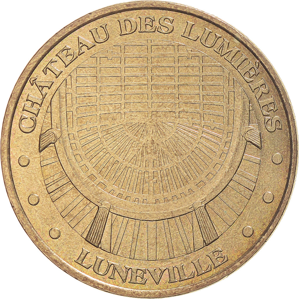 Francia, zeton, Jetón turístico, Lunéville - Château des Lumières n°4 -