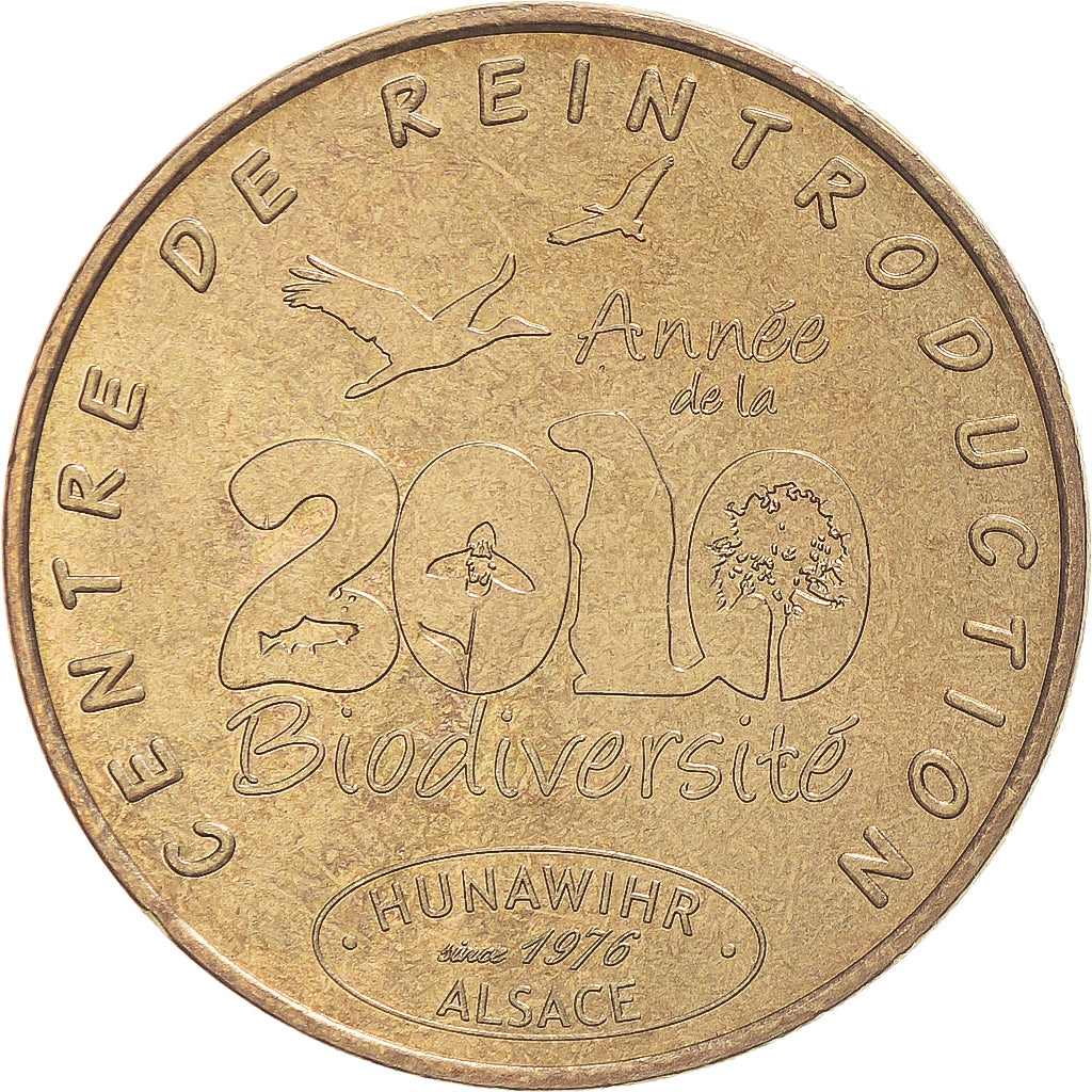 Francia, zeton, Jetón turístico, Hunawihr - Centre de réintroduction- 2010