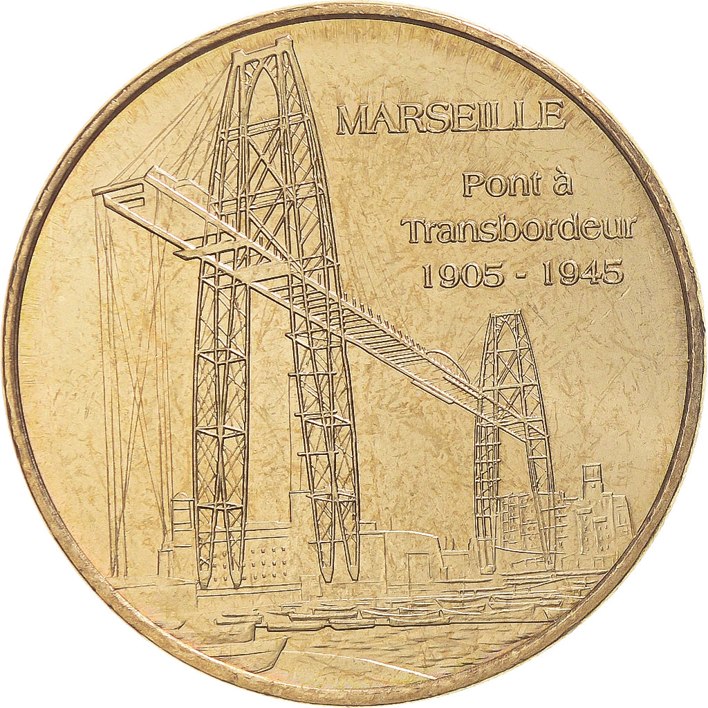 Francia, zeton, Jetón turístico, Marseille - Le pont transbordeur, 2010, MDP