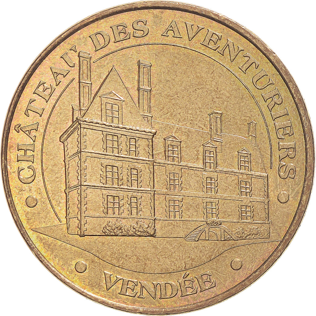 Francia, zeton, Jetón turístico, Avrillé - Le château des aventuriers, 2010