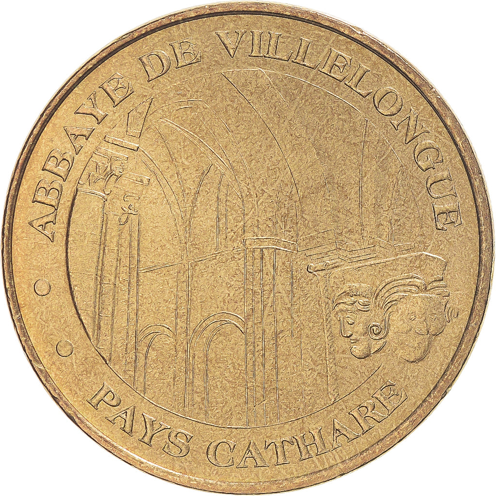 Francia, zeton, Jetón turístico, Saint-Martin-le-Vieil - Abbaye de