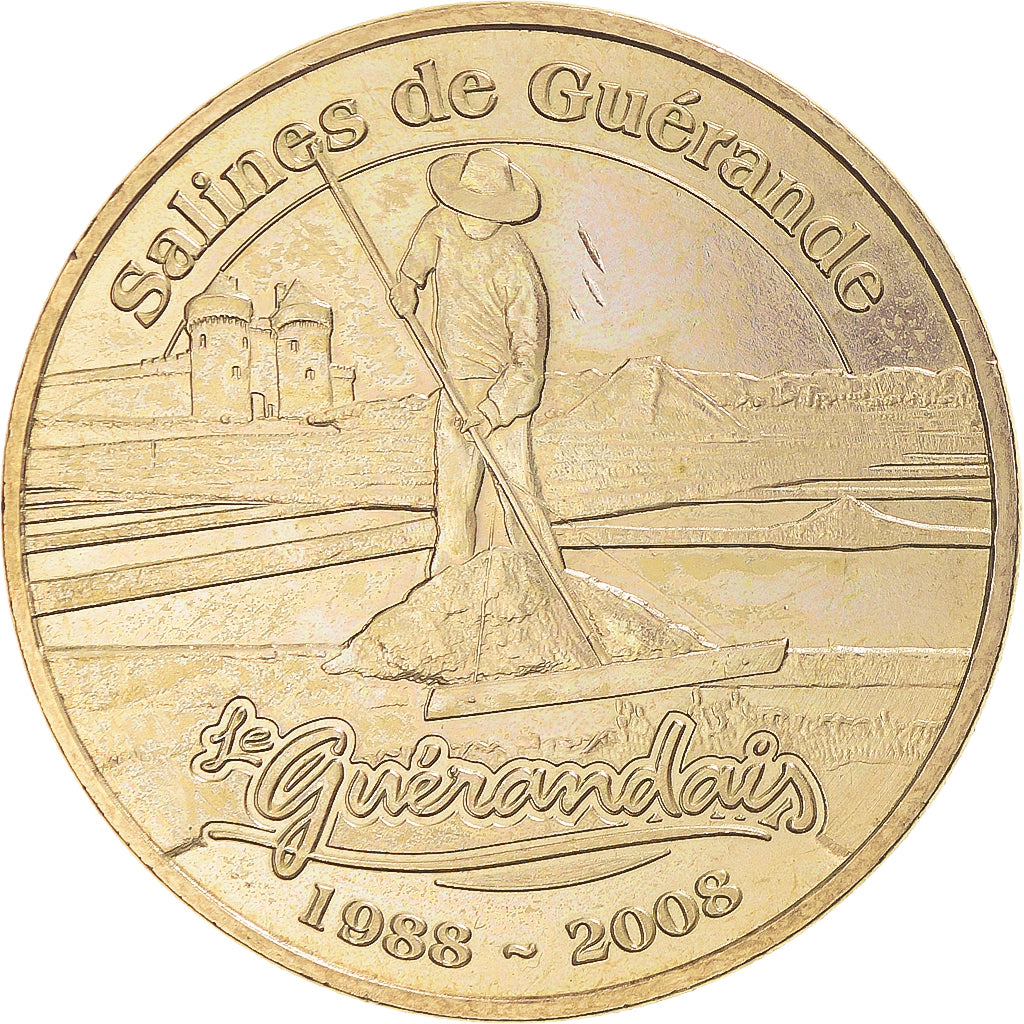 Francia, zeton, Jetón turístico, Guérande - Les salines n°1, Arts & Culture