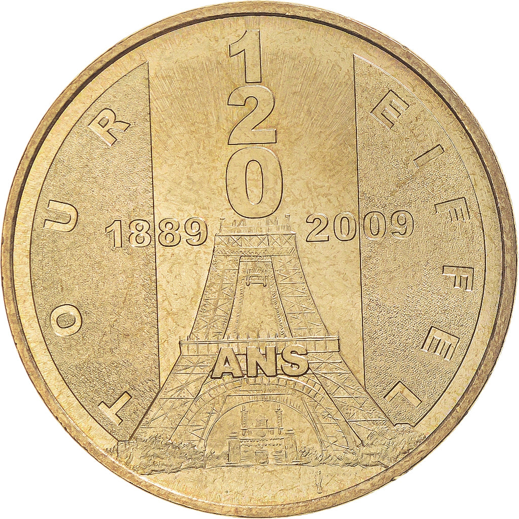 Francia, zeton, Jetón turístico, Paris - La Tour Eiffel n°5 - 120 ans, Arts &