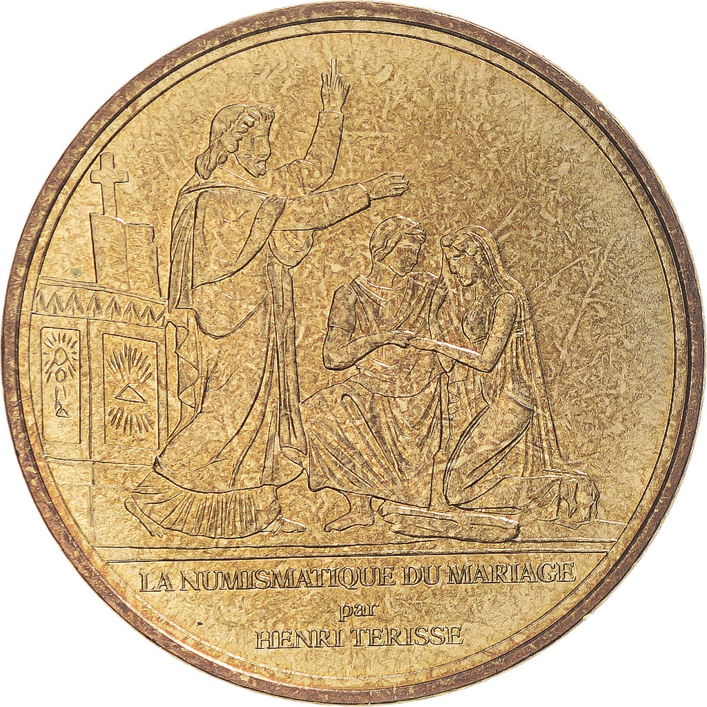 Francia, zeton, Jetón turístico, Paris - Numismatique du Mariage, 2008, MDP