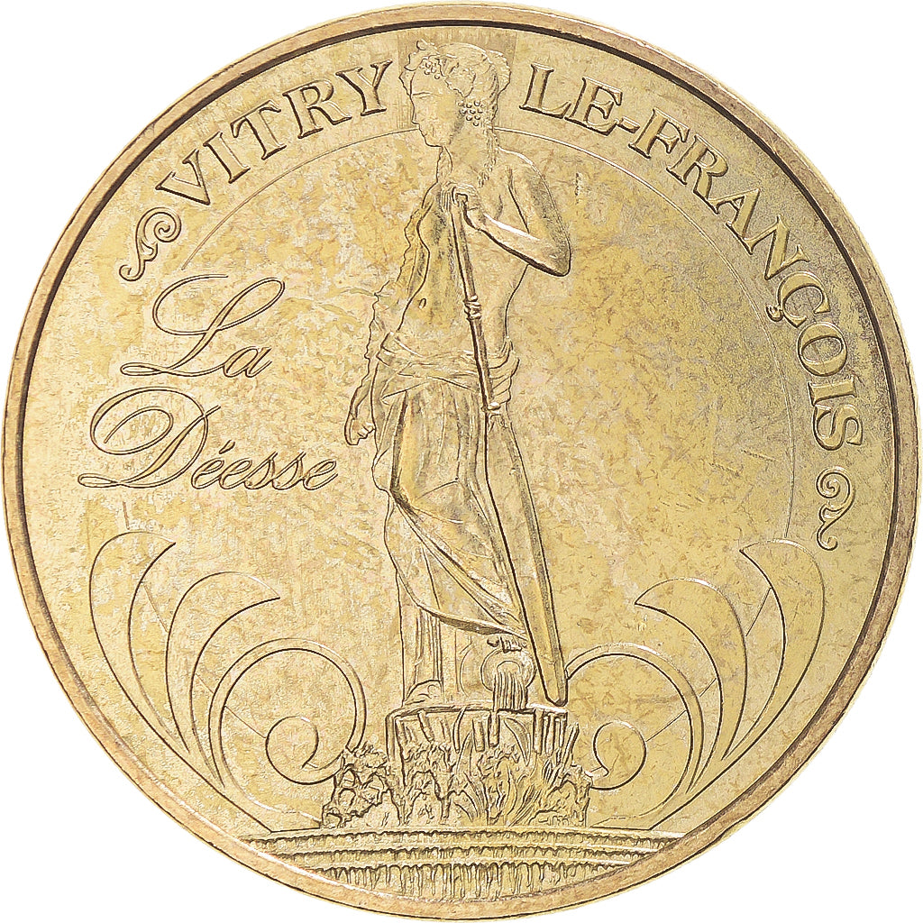 Francia, zeton, Jetón turístico, 51/ Vitry-le-François - La Déesse, Arts &