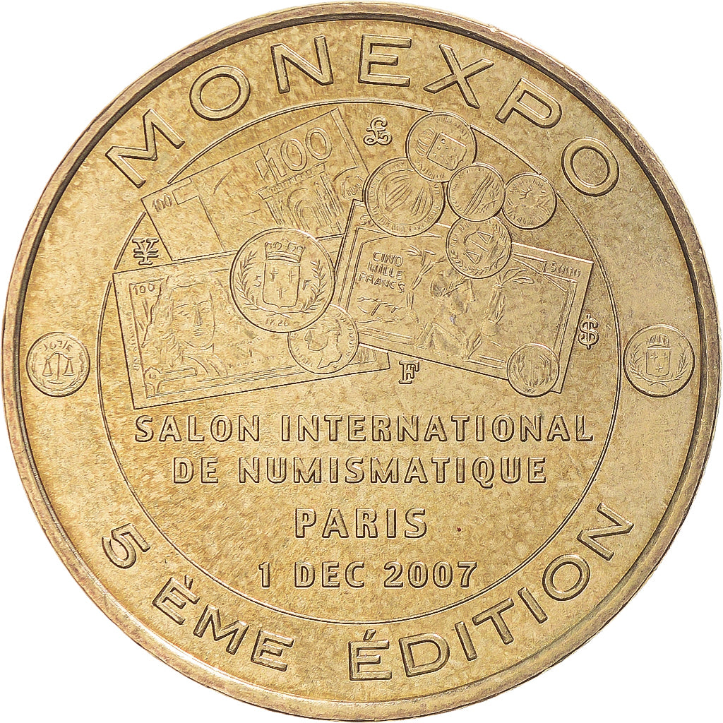 Francia, zeton, Jetón turístico, Bagnolet - Monexpo, 2007, MDP, SC, Aluminio y