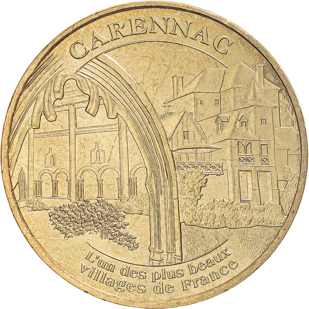 Francia, zeton, Jetón turístico, Carennac - un des plus villages de France